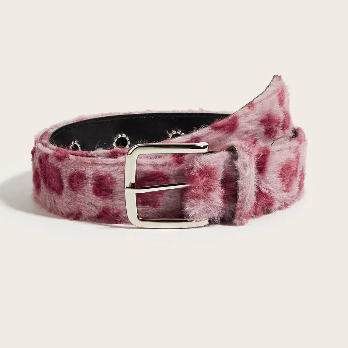 Pink and White Fluffy Dollchain belt