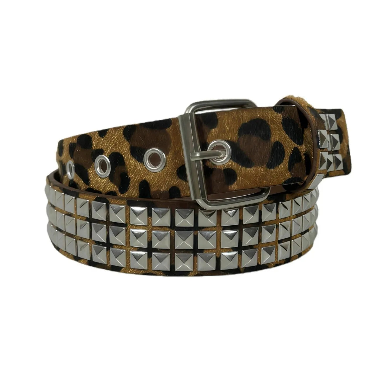 Dollchain Belt Leopard print studded belts