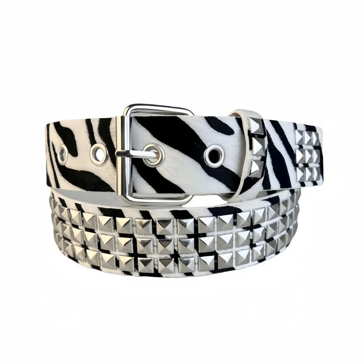 Zebra print Dollchain Studded Belt